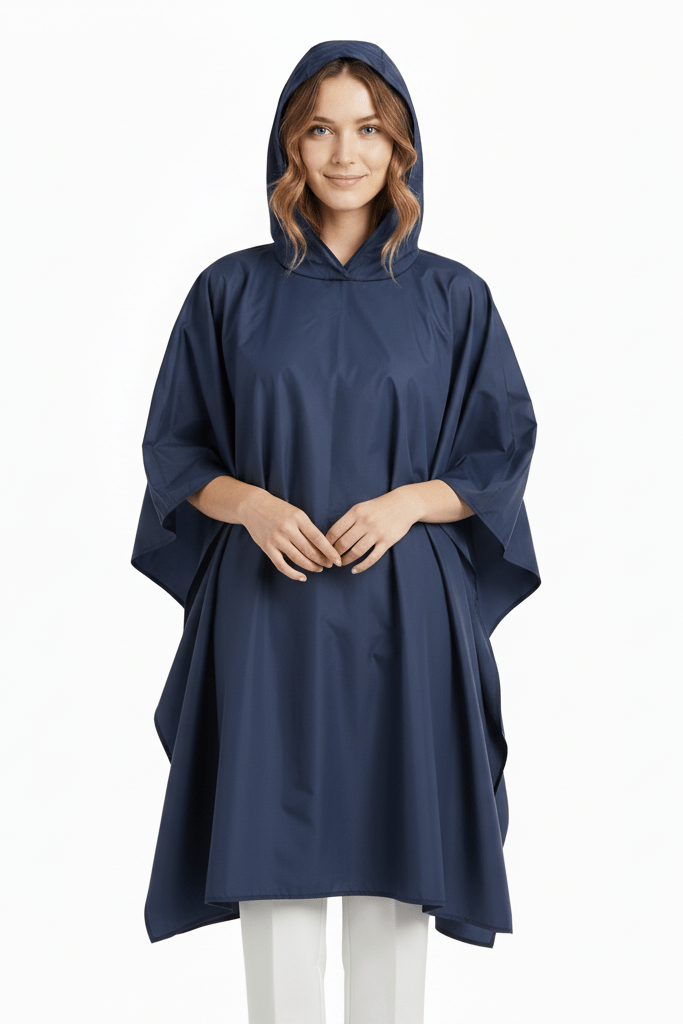 The Durham | Packable Poncho | Soft Matte Ink Navy – Cotes of London