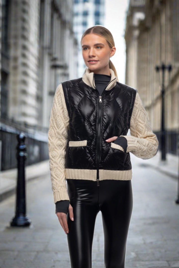 The Hyde - Quilted Down / Wool Jacket Cotes of London
#color_midnight-black-beige