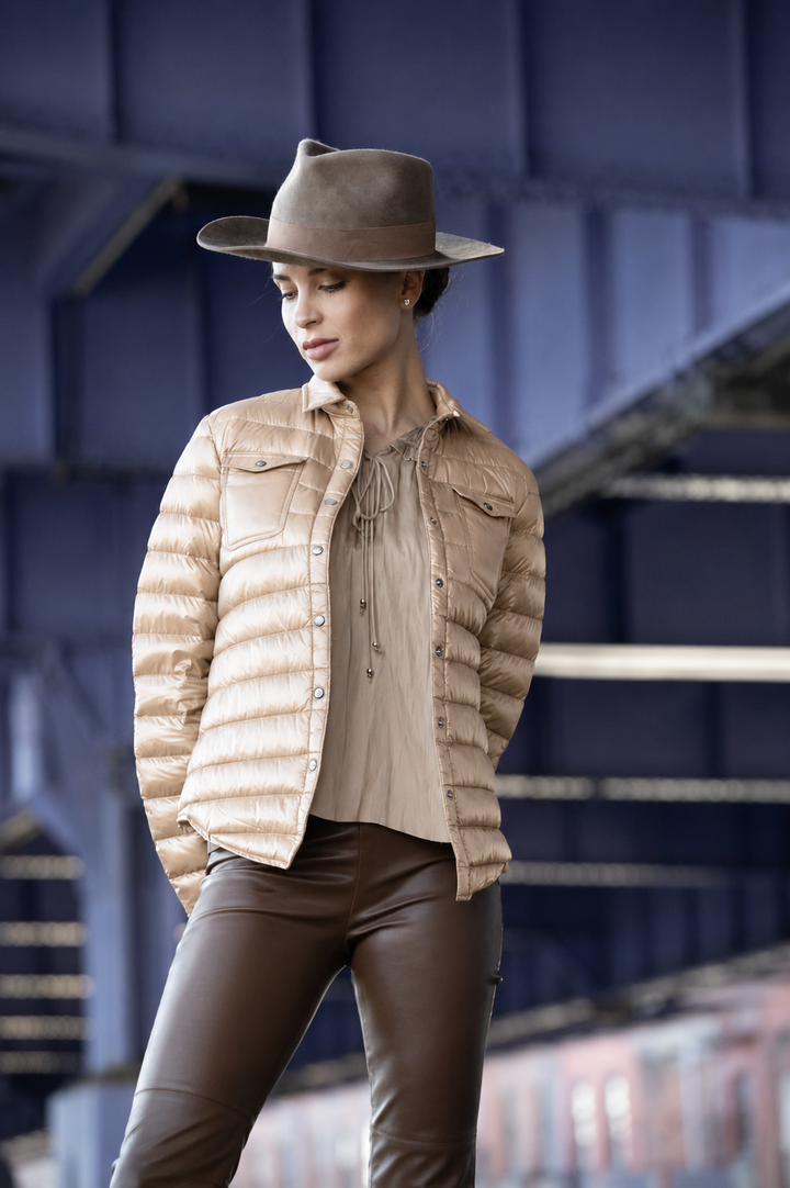 The Harrow Royale | Down Shirt | Camel - Cotes of London