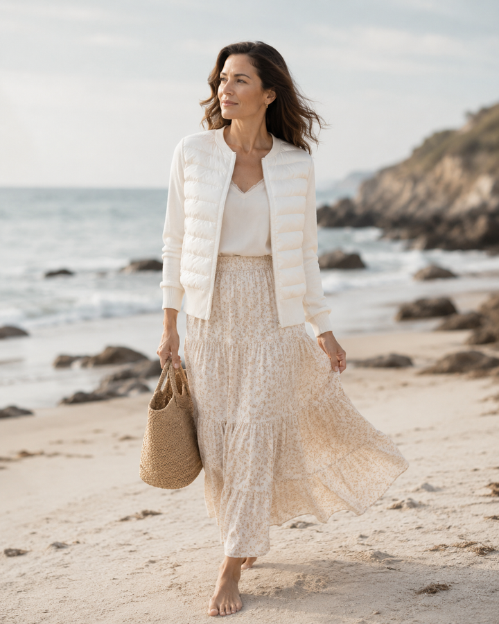 The Duchess | Down / Wool Jacket | Ivory - Cotes of London