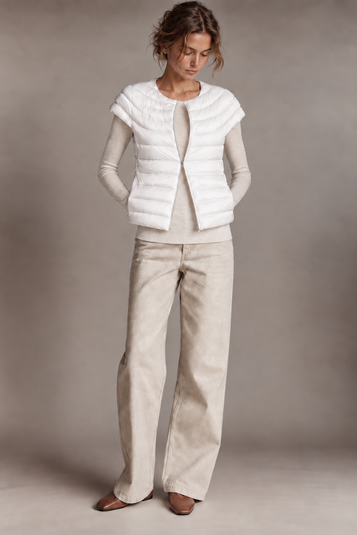 The St Ives | Down Vest | Ivory - Cotes of London