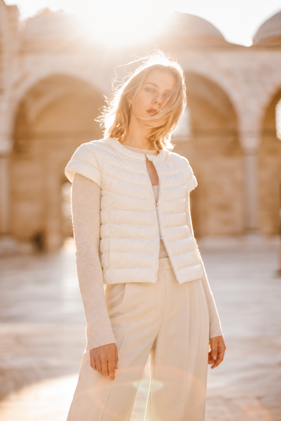 The St Ives | Down Vest | Ivory - Cotes of London