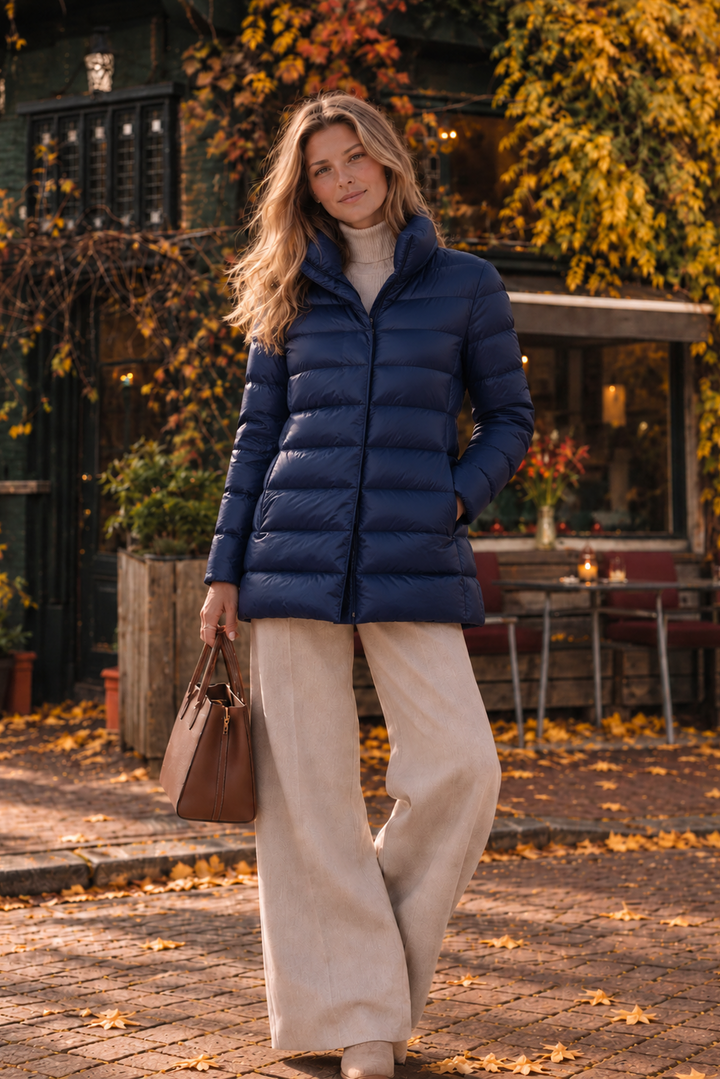 The Chelsea A - frame | Down Coat | Ink Navy - Cotes of London