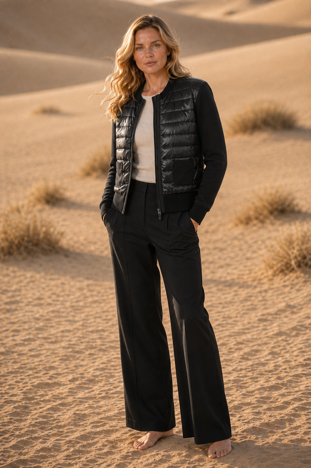 The Duchess | Down / Wool Jacket | Midnight Black
