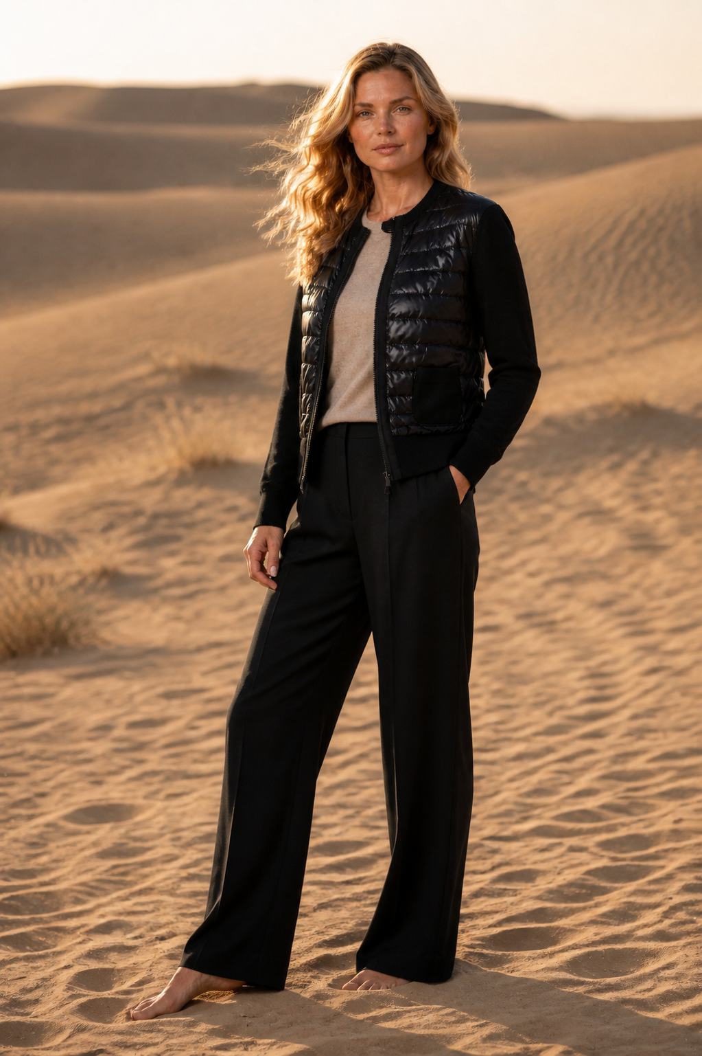 The Duchess | Down / Wool Jacket | Midnight Black