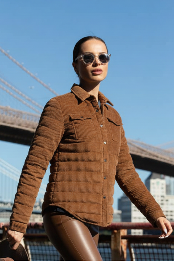 The Harrow Corduroy | Down Shirt | Camel