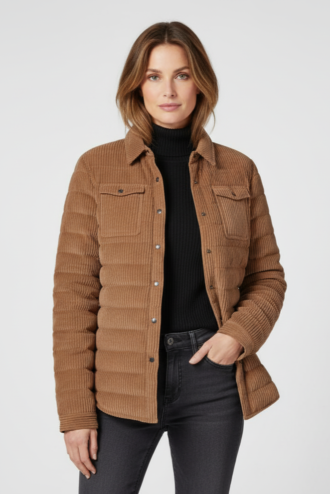 The Harrow Corduroy | Down Shirt | Camel