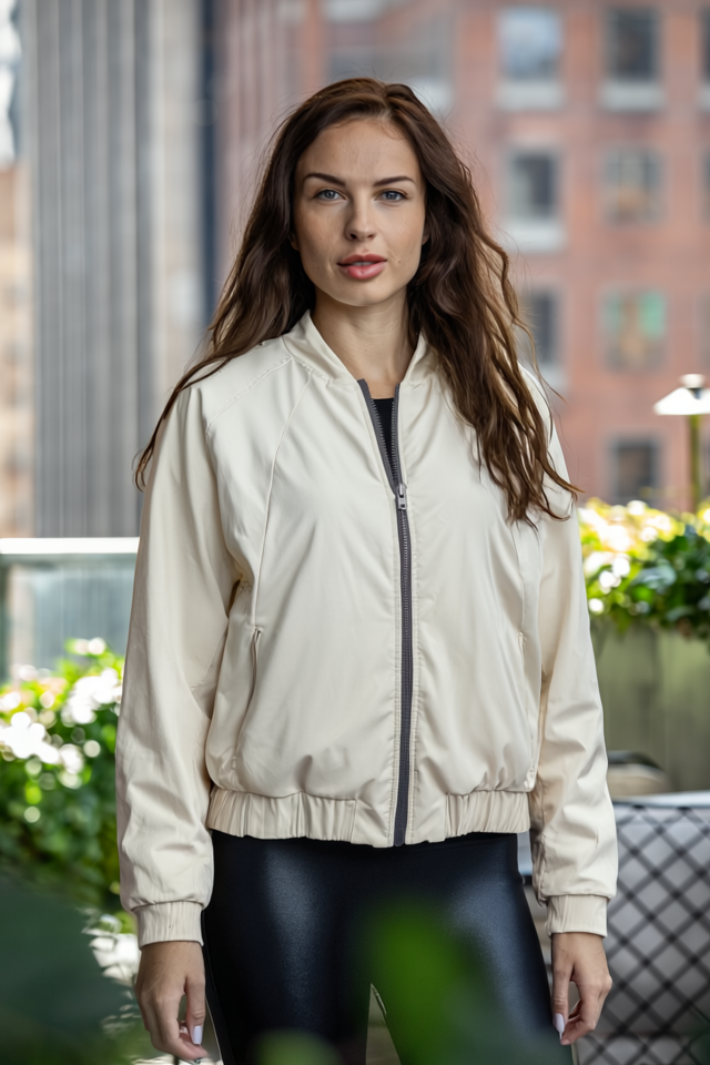 The Abby | Recycled & Reversible Bomber | Black / Ecru