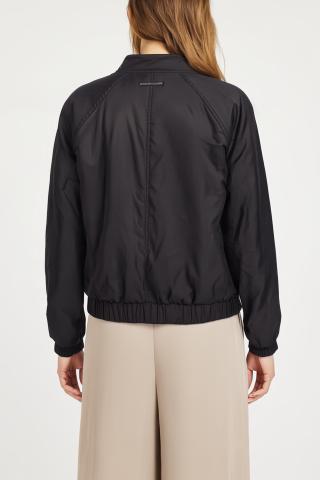 The Abby | Recycled & Reversible Bomber | Black / Ecru