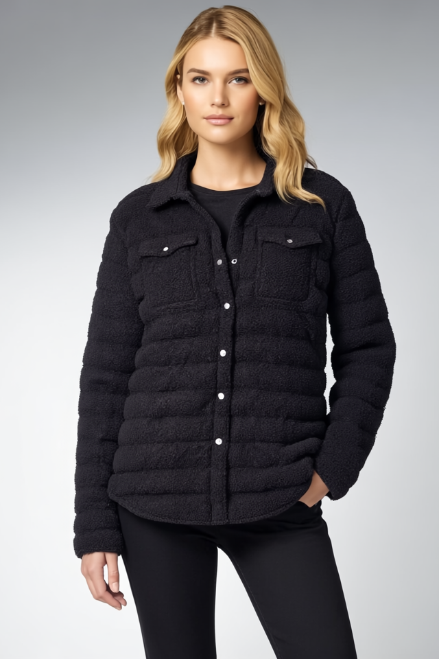 The Harrow Micro Sherpa | Down Shirt | Midnight Black