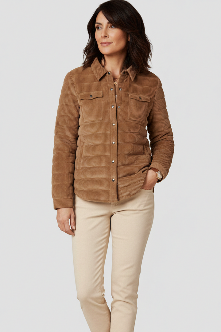 The Harrow Corduroy | Down Shirt | Camel