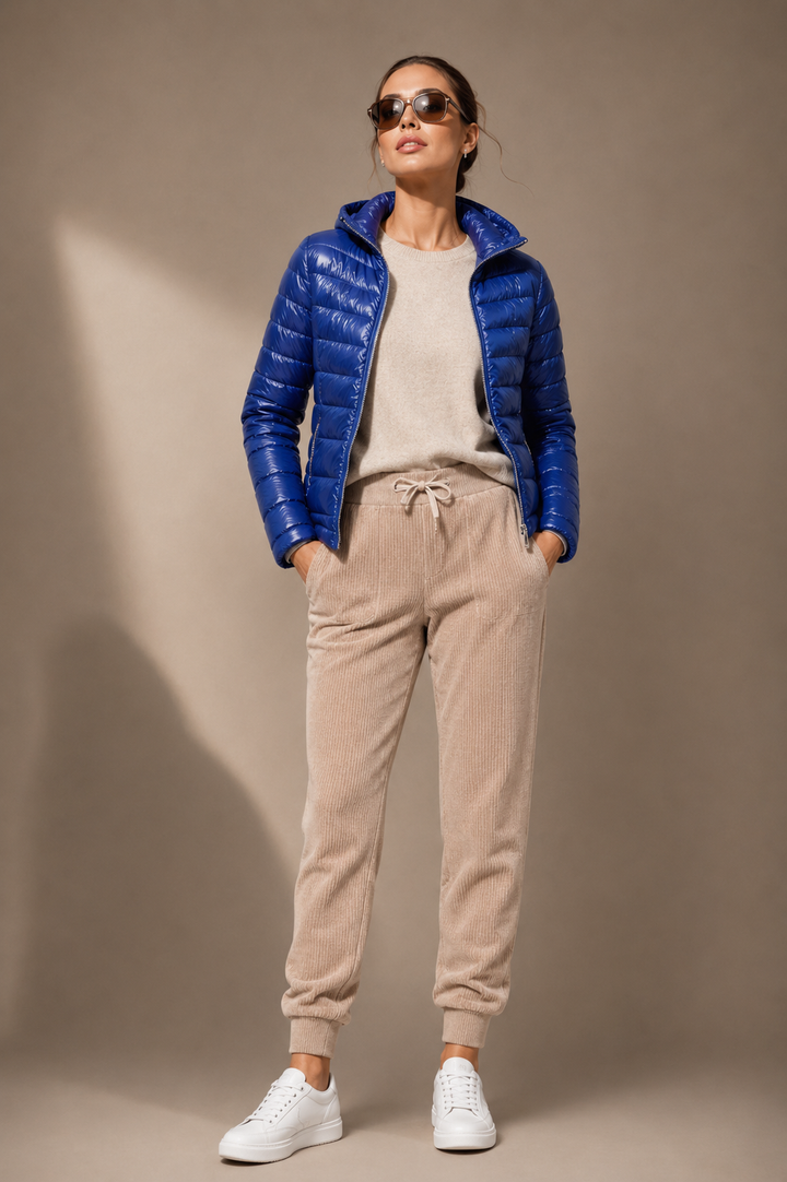 The Senenne | Hooded Down Jacket | Electric Blue - Cotes of London
