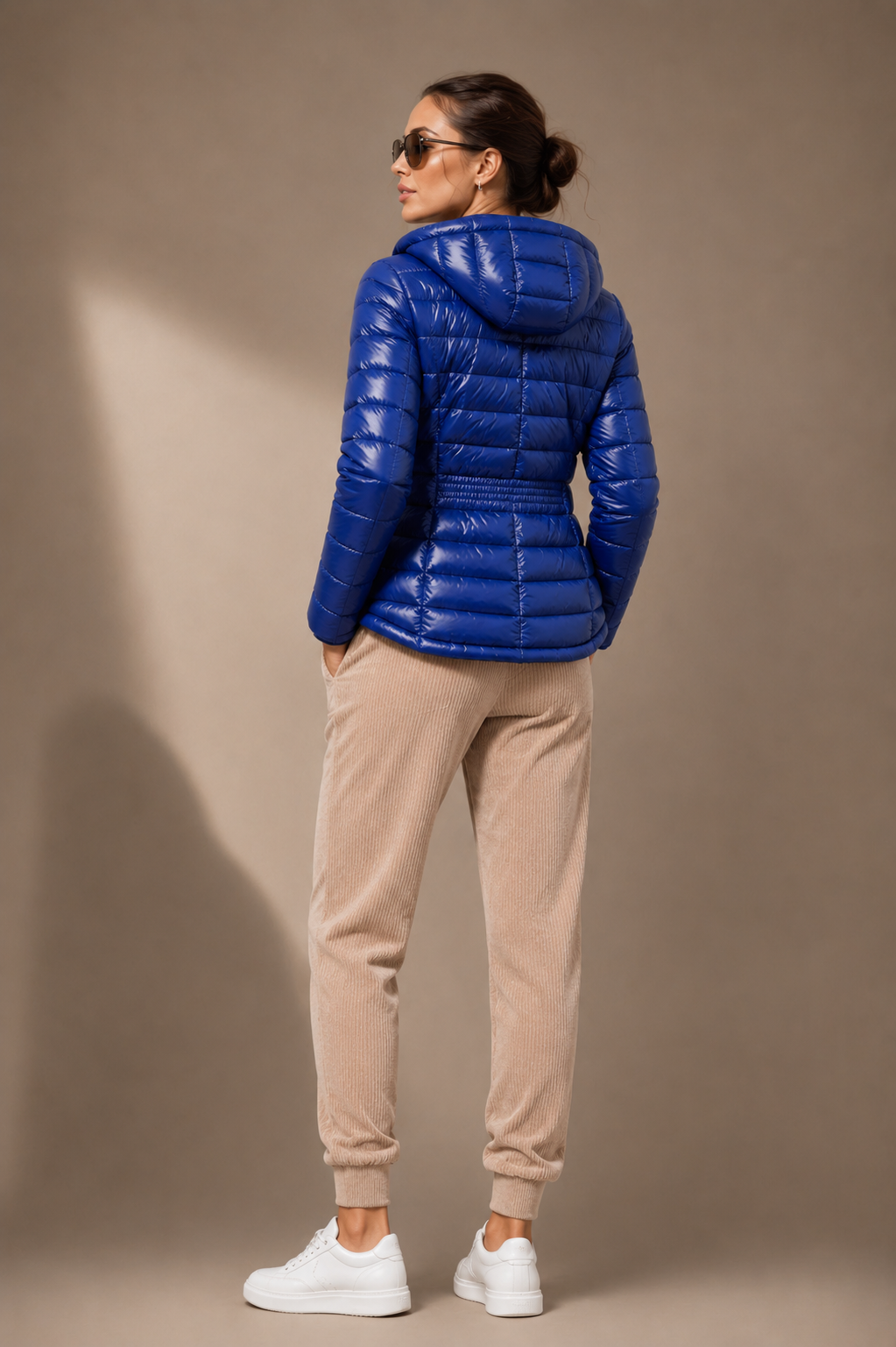 The Senenne | Hooded Down Jacket | Electric Blue - Cotes of London