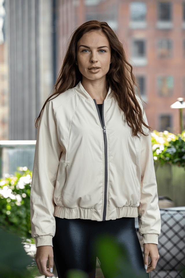 The Abby | Recycled & Reversible Bomber | Black / Ecru - Cotes of London