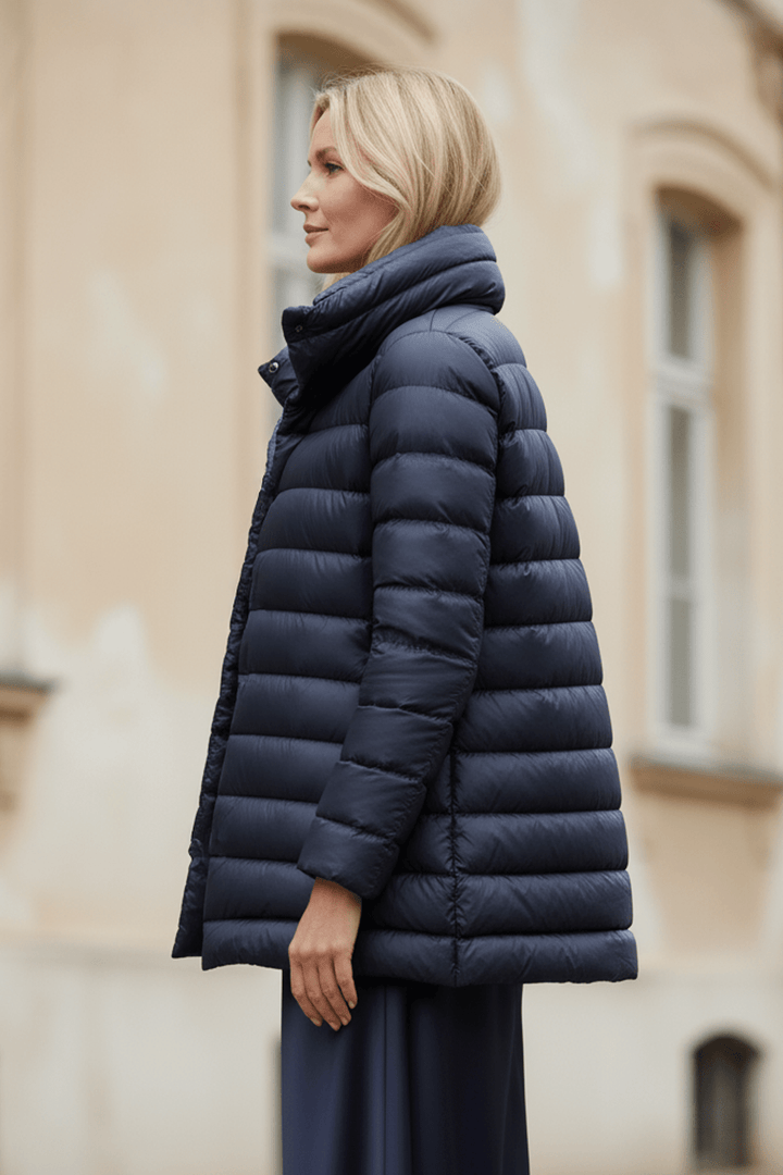 The Chelsea A - frame | Down Coat | Ink Navy - Cotes of London