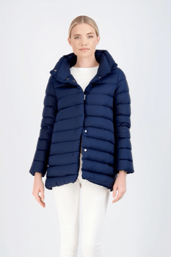 The Chelsea A - frame | Down Coat | Ink Navy - Cotes of London