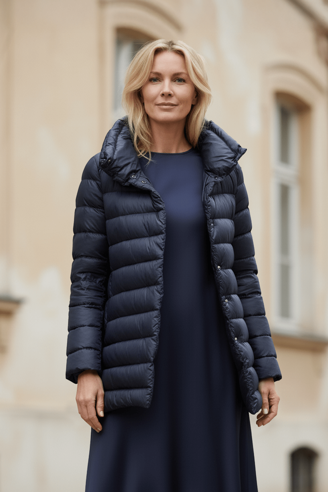 The Chelsea A - frame | Down Coat | Ink Navy - Cotes of London