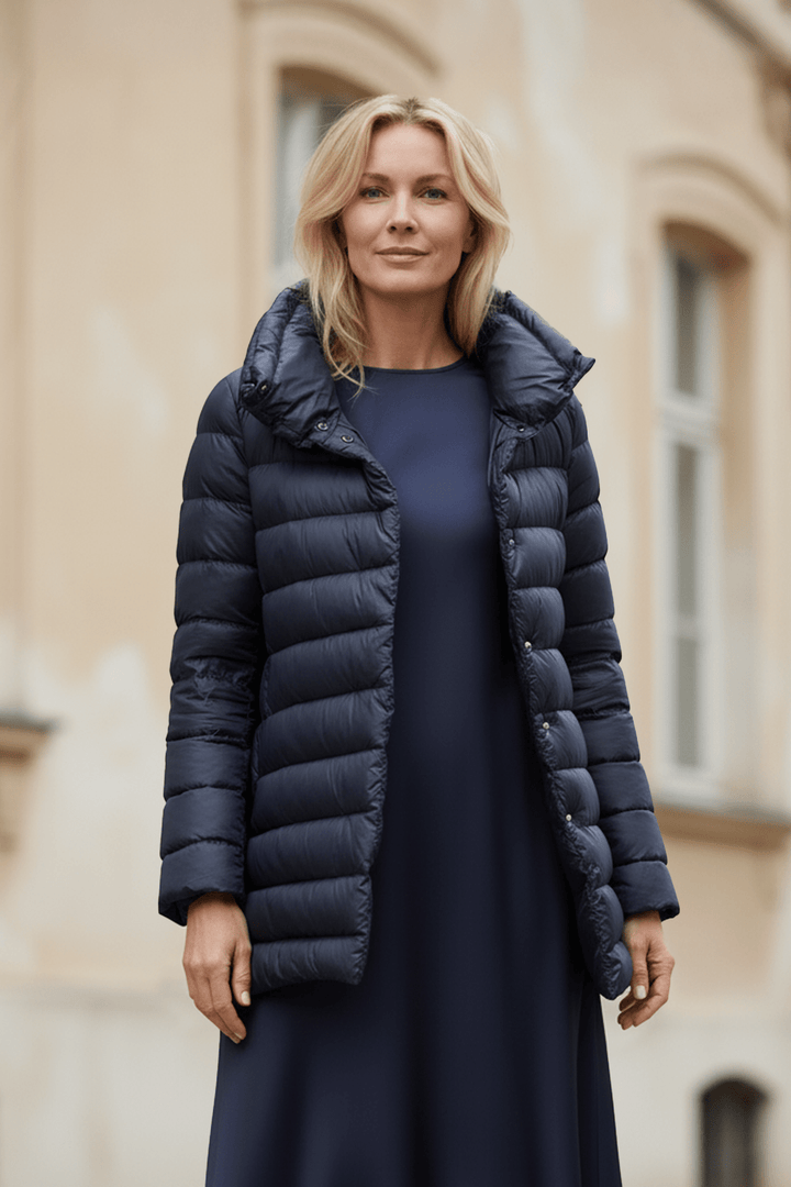 The Chelsea A - frame | Down Coat | Ink Navy - Cotes of London