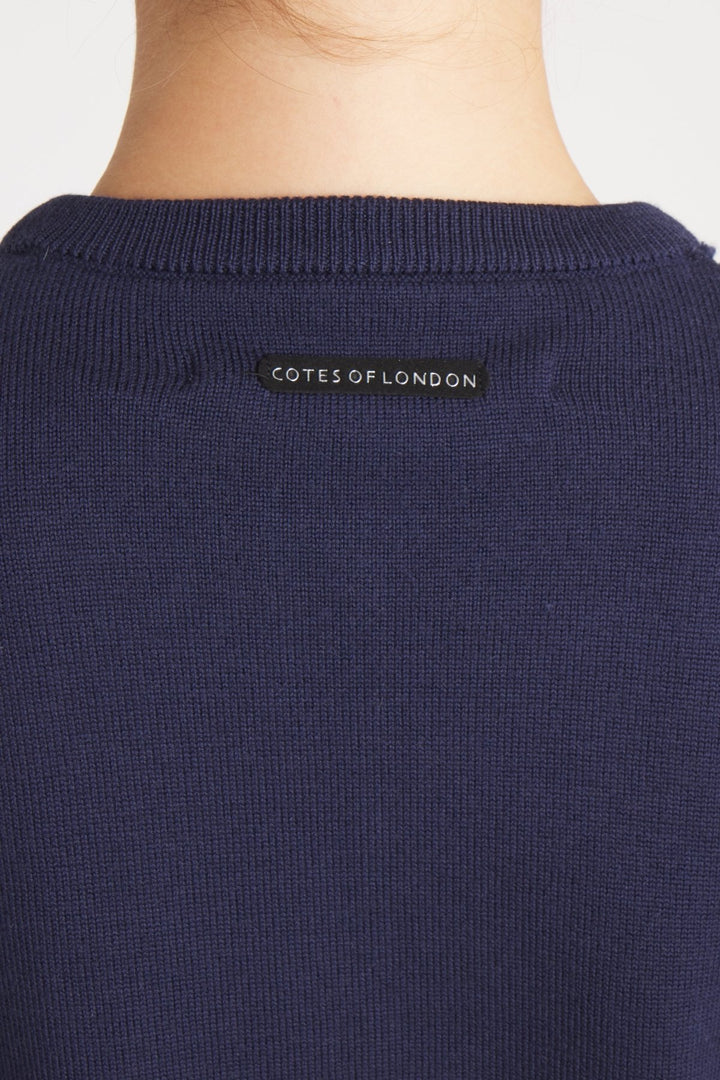 The Duchess | Down / Wool Jacket | Navy - Cotes of London