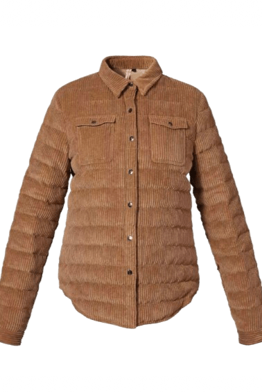 The Harrow Corduroy | Down Shirt | Camel - Cotes of London