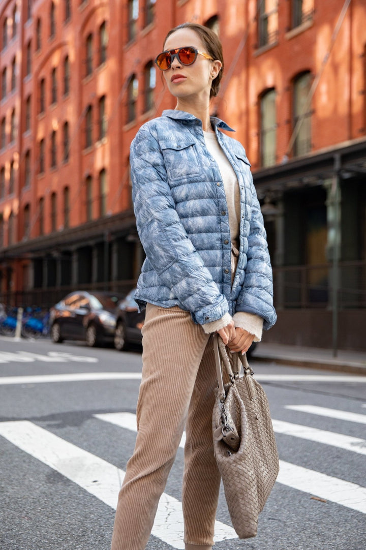 The Harrow Royale | Down Shirt | Blue Jean Print - Cotes of London