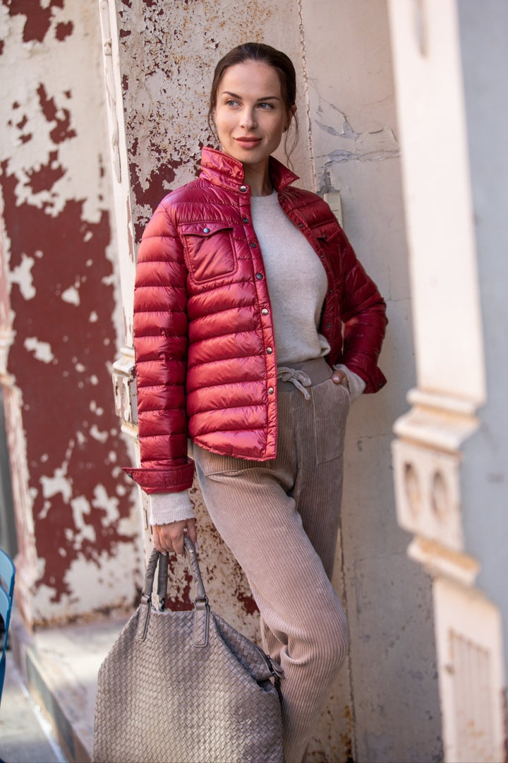 The Harrow Royale | Down Shirt | Bordeaux - Cotes of London