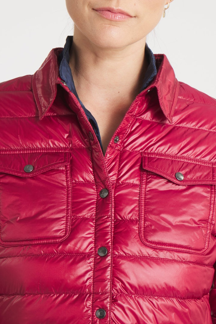 The Harrow Royale | Down Shirt | Bordeaux - Cotes of London