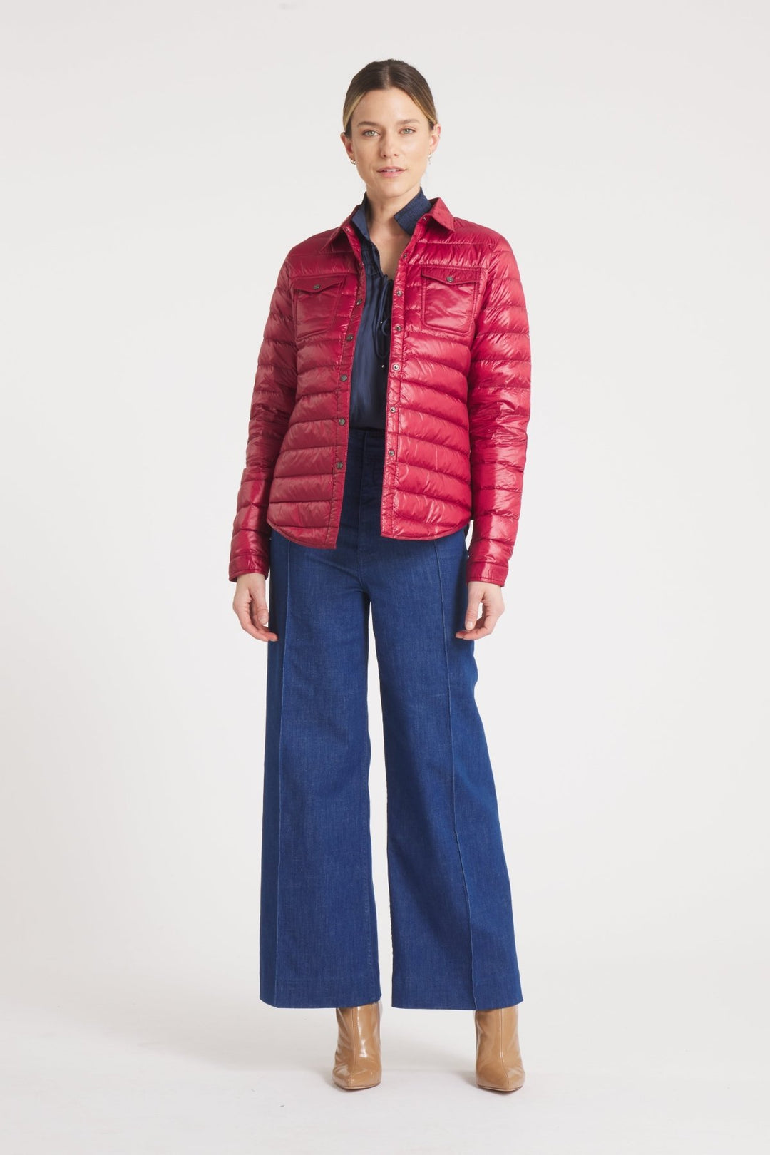 The Harrow Royale | Down Shirt | Bordeaux - Cotes of London