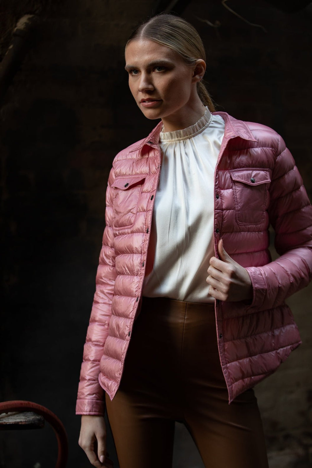 The Harrow Royale | Down Shirt | Dusty Rose - Cotes of London