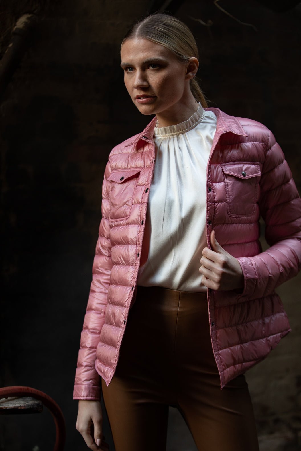 The Harrow Royale | Down Shirt | Dusty Rose - Cotes of London