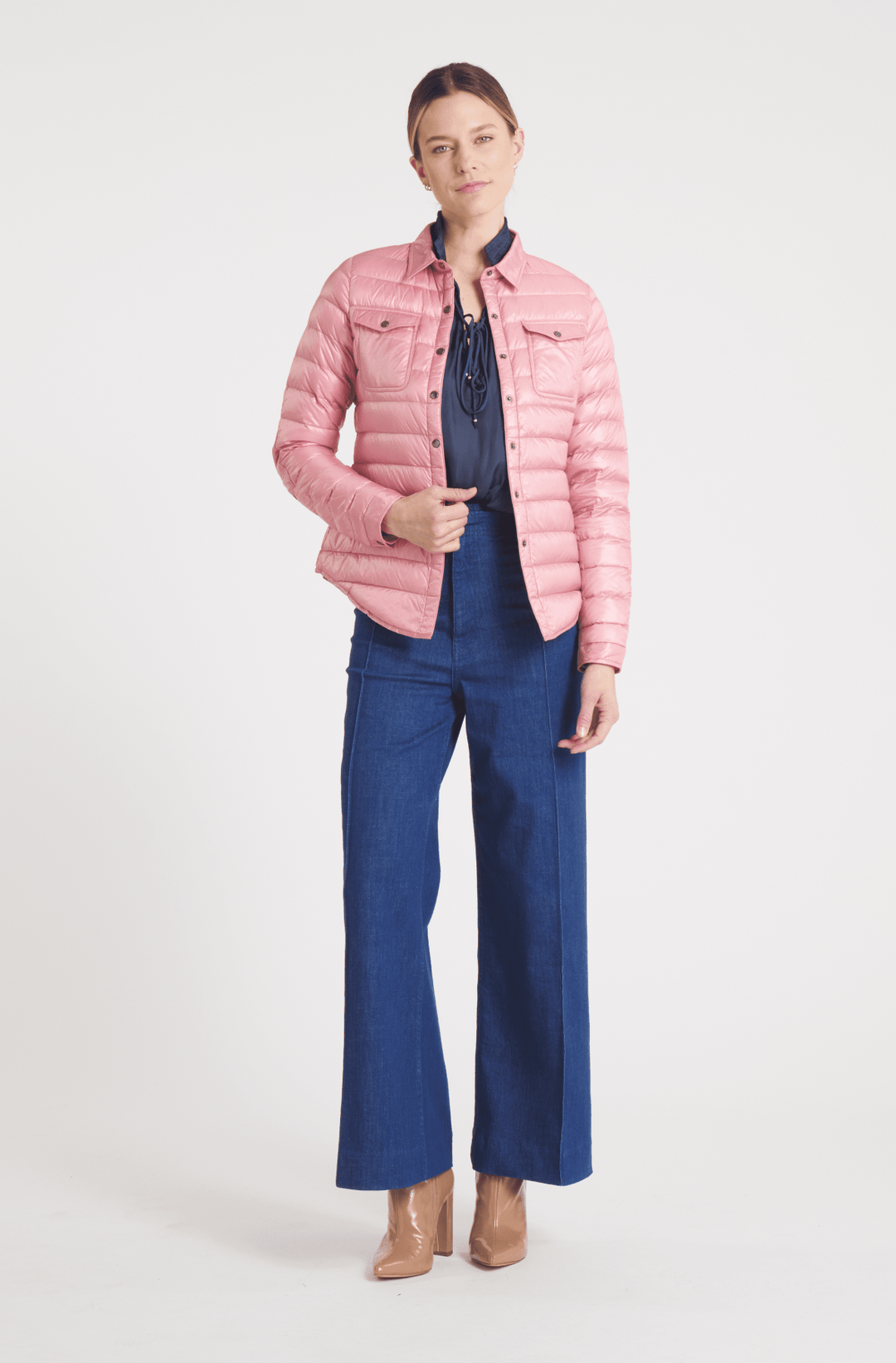 The Harrow Royale | Down Shirt | Dusty Rose - Cotes of London