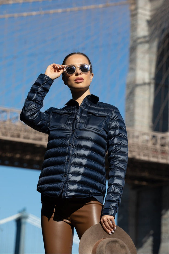 The Harrow Royale | Down Shirt | Ink Navy - Cotes of London