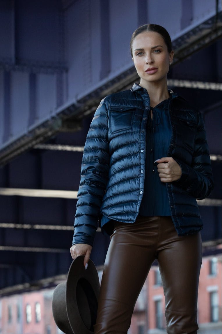 The Harrow Royale | Down Shirt | Ink Navy - Cotes of London