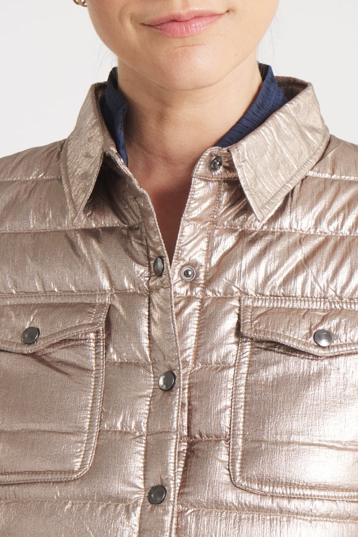 The Harrow Royale | Down Shirt | Metallic Gold - Cotes of London