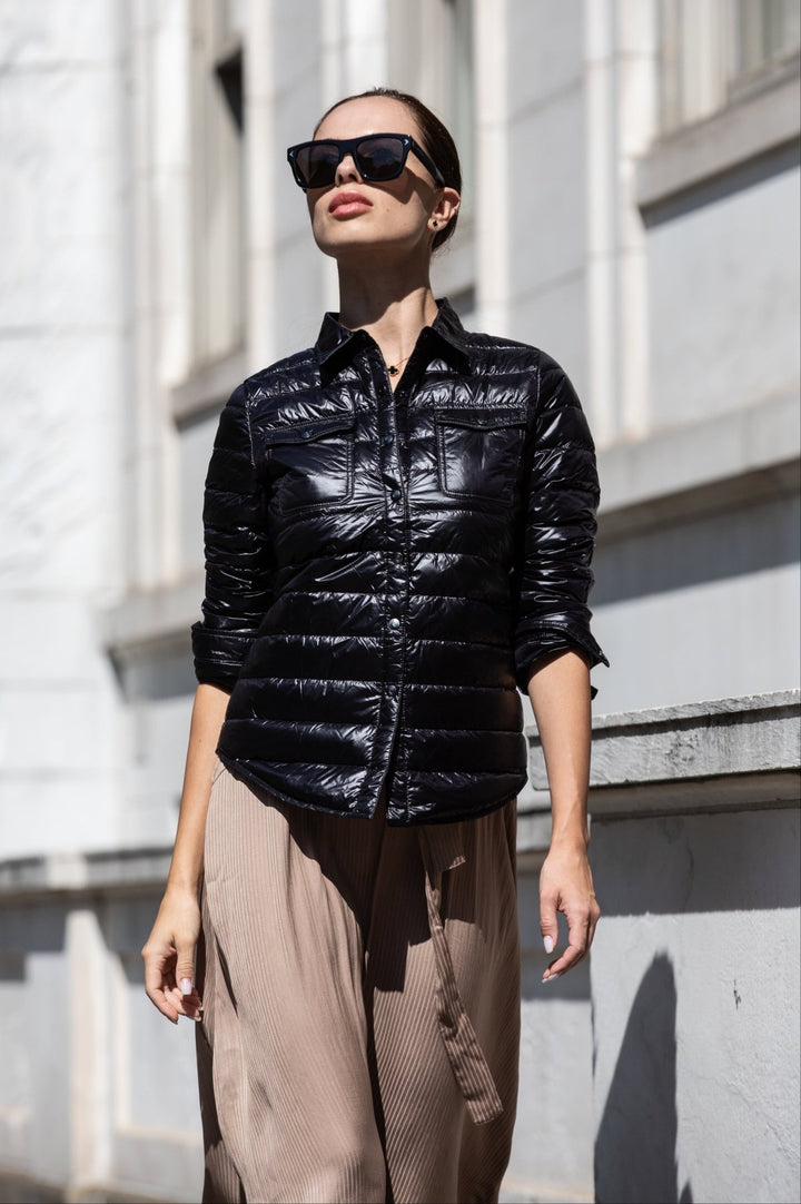 The Harrow Royale | Down Shirt | Midnight Black - Cotes of London