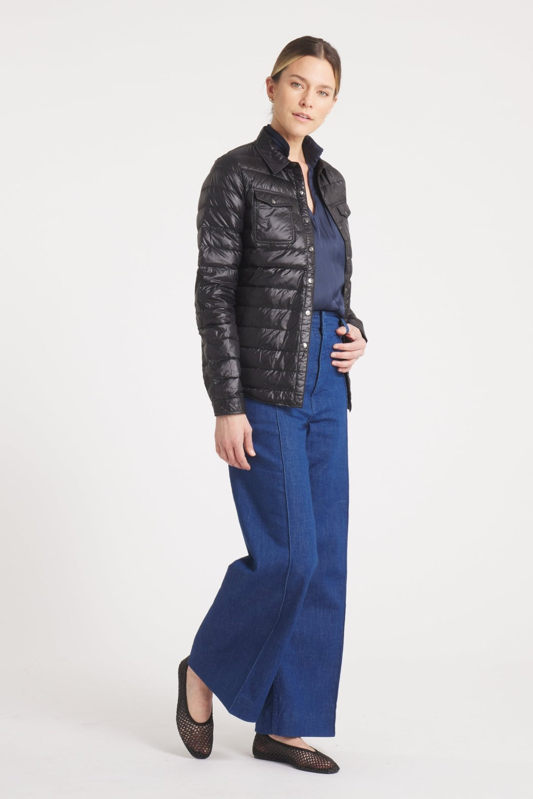 The Harrow Royale | Down Shirt | Midnight Black - Cotes of London