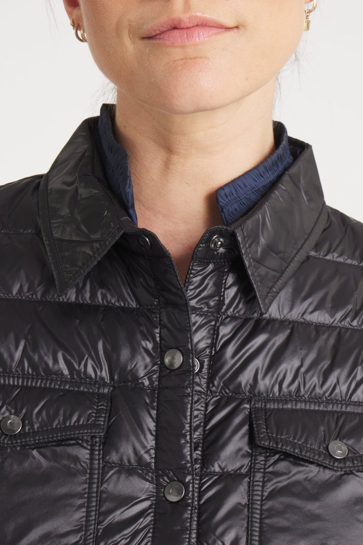 The Harrow Royale | Down Shirt | Midnight Black - Cotes of London