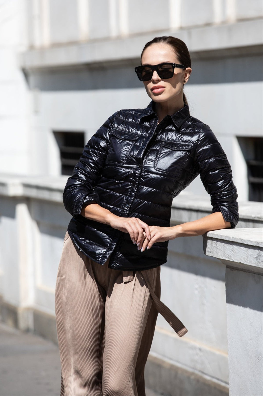 The Harrow Royale | Down Shirt | Midnight Black - Cotes of London