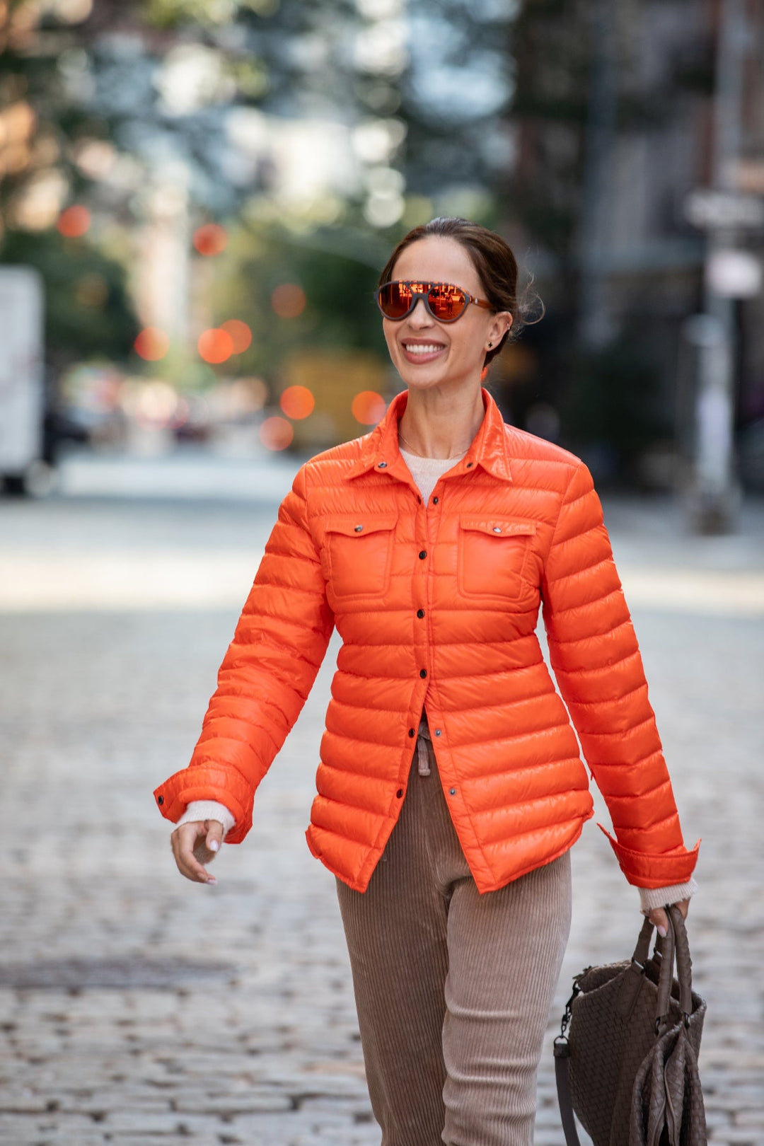 The Harrow Royale | Down Shirt | Orange - Cotes of London