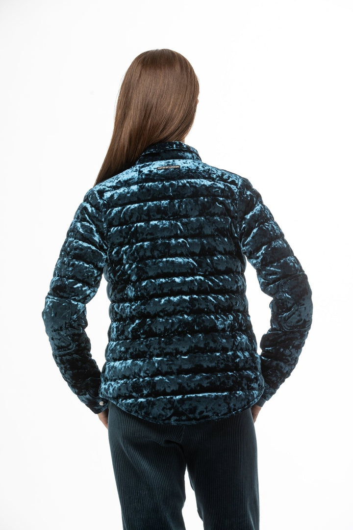 The Harrow Velour | Down Shirt | Indigo - Cotes of London