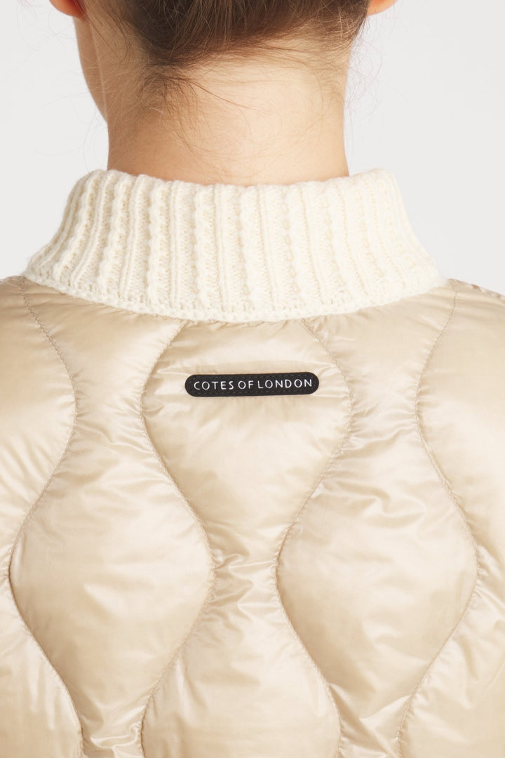 The Hyde | Quilted Down / Wool Jacket | Camel / Beige - Cotes of London