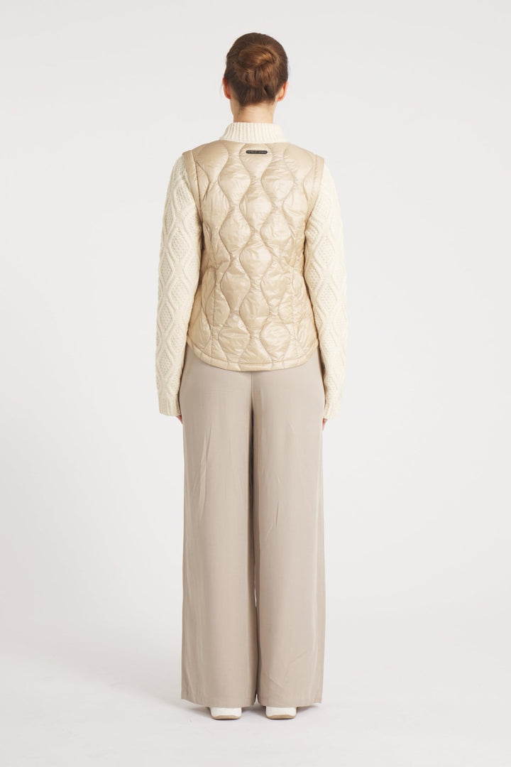 The Hyde | Quilted Down / Wool Jacket | Camel / Beige - Cotes of London