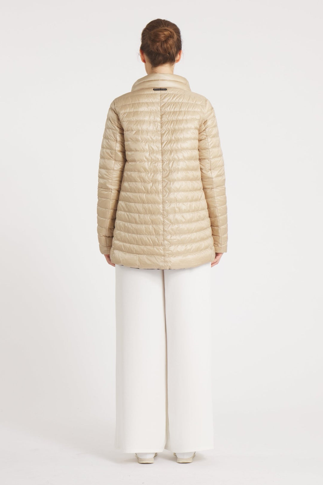 The Knightsbridge | Lightweight 2 in 1 Reversible Down Coat | Matte Black / Taupe - Cotes of London