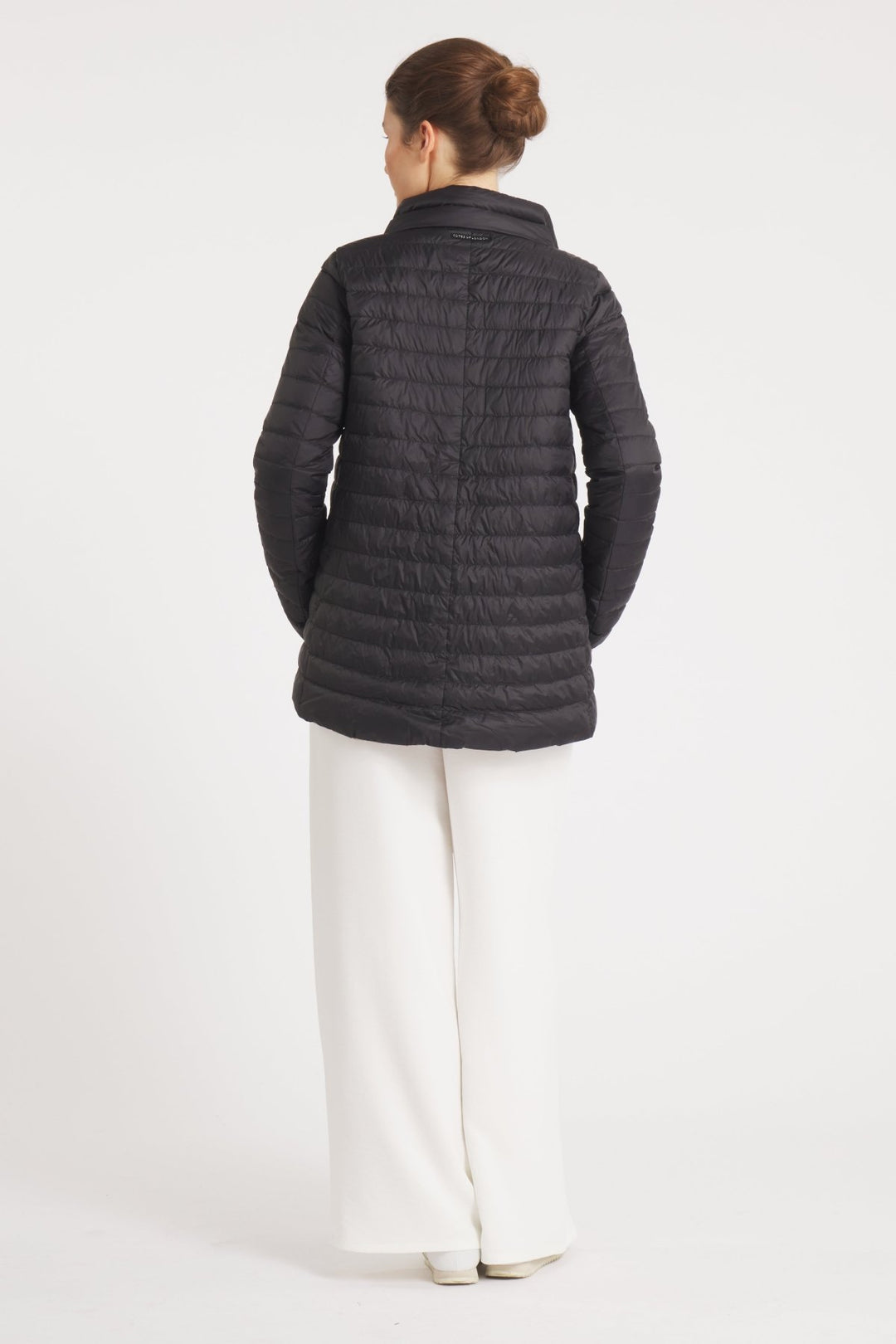 The Knightsbridge | Lightweight 2 in 1 Reversible Down Coat | Matte Black / Taupe - Cotes of London