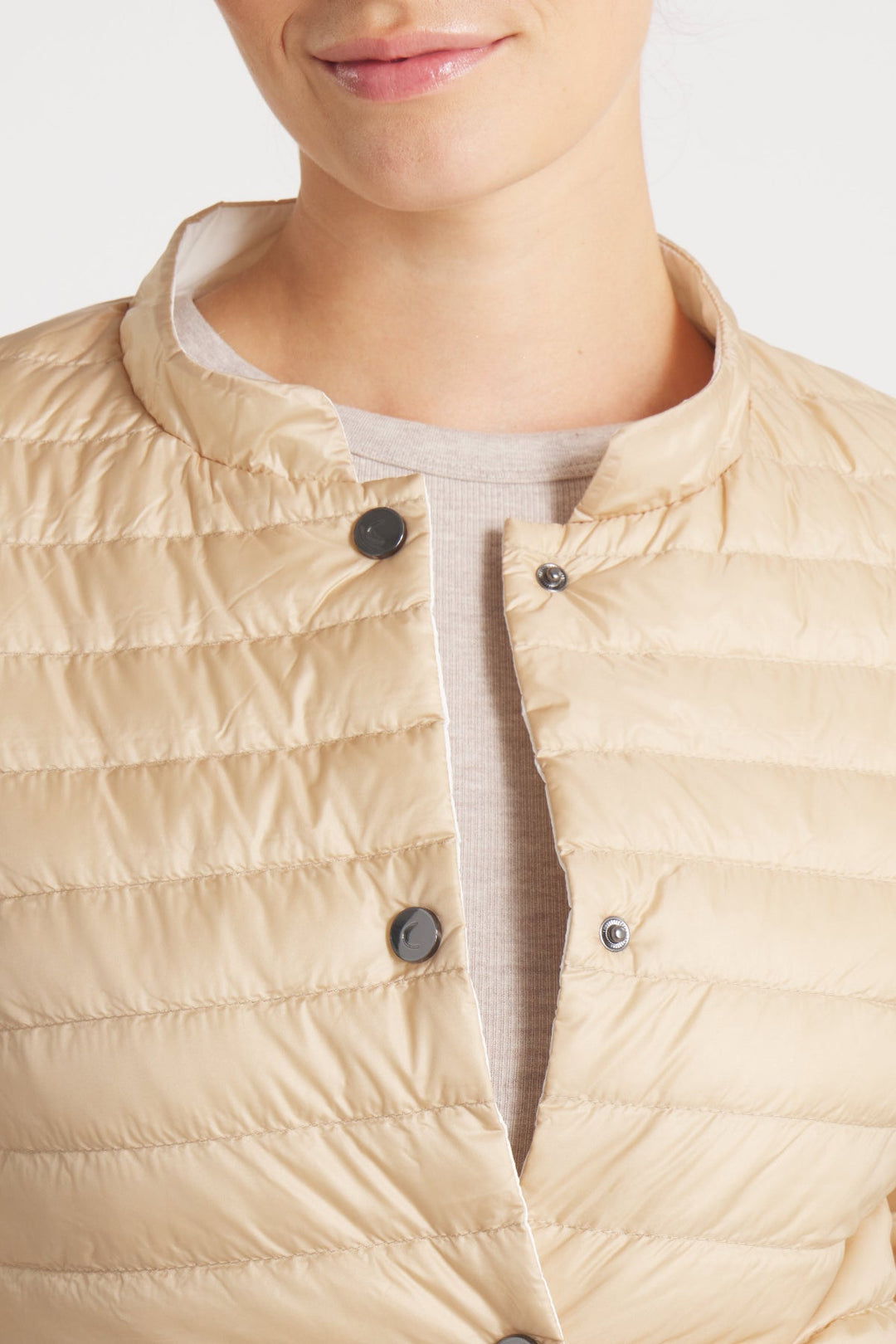 The Leicester in Matte | 2 in 1 Reversible Down Jacket | Camel / Ivory - Cotes of London