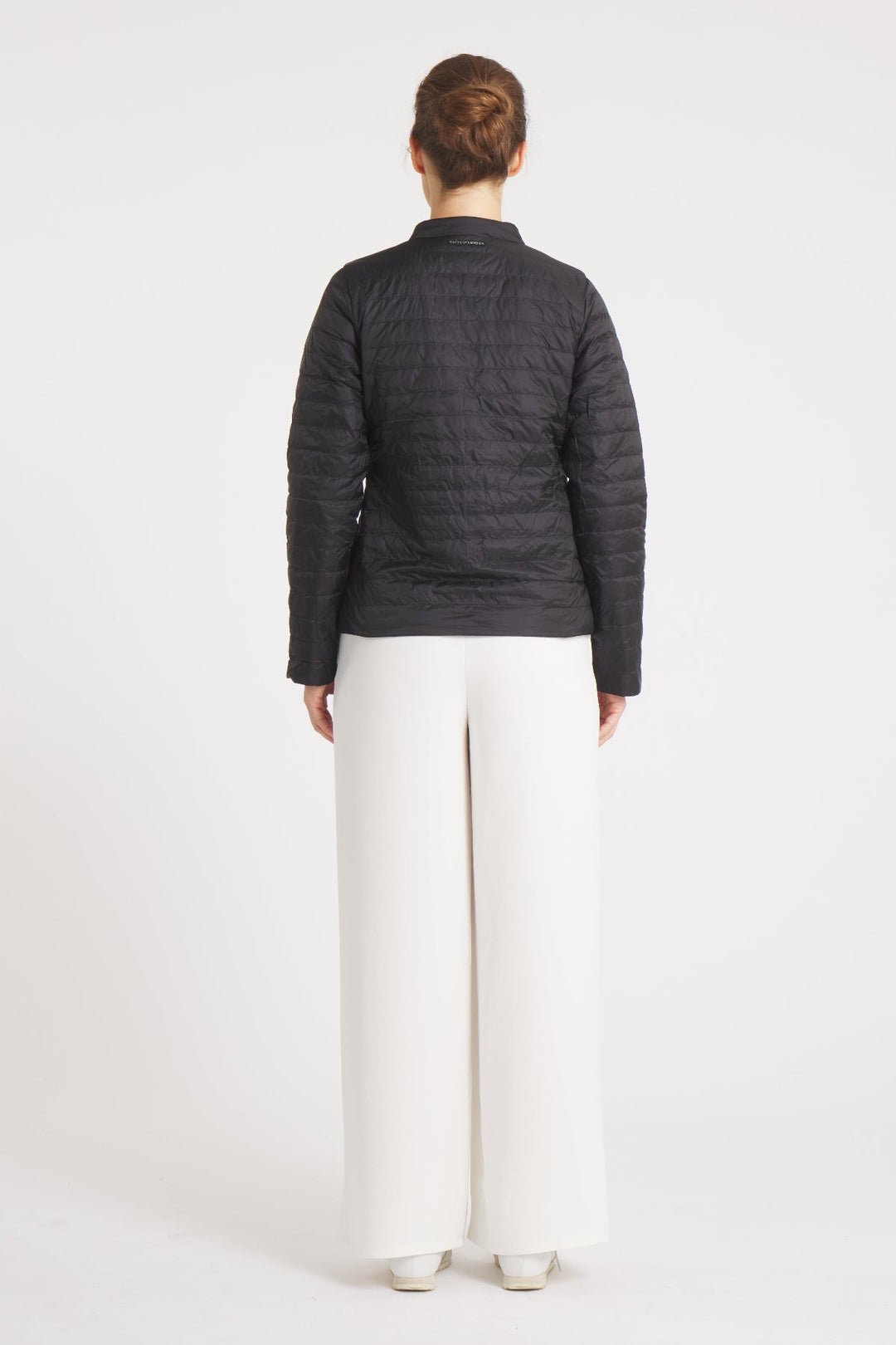 The Leicester in Matte | 2 in 1 Reversible Down Jacket | Midnight Black / Taupe - Cotes of London