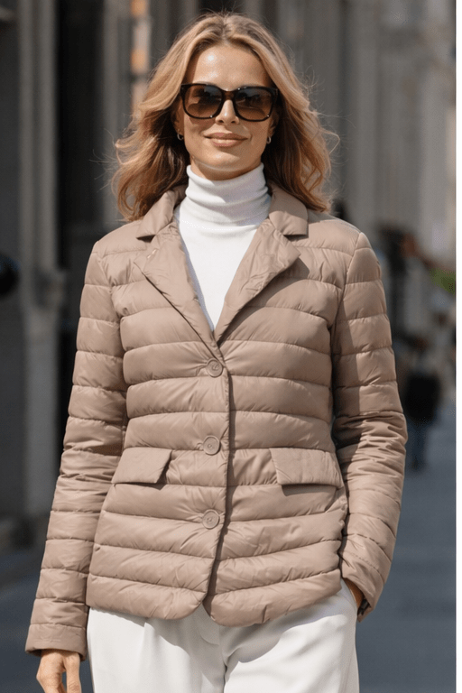 The Mayfair | Down Blazer | Taupe | New Deluxe - Cotes of London