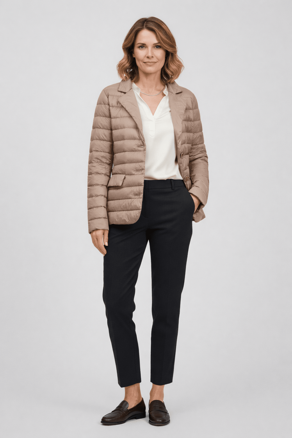 The Mayfair | Down Blazer | Taupe | New Deluxe - Cotes of London