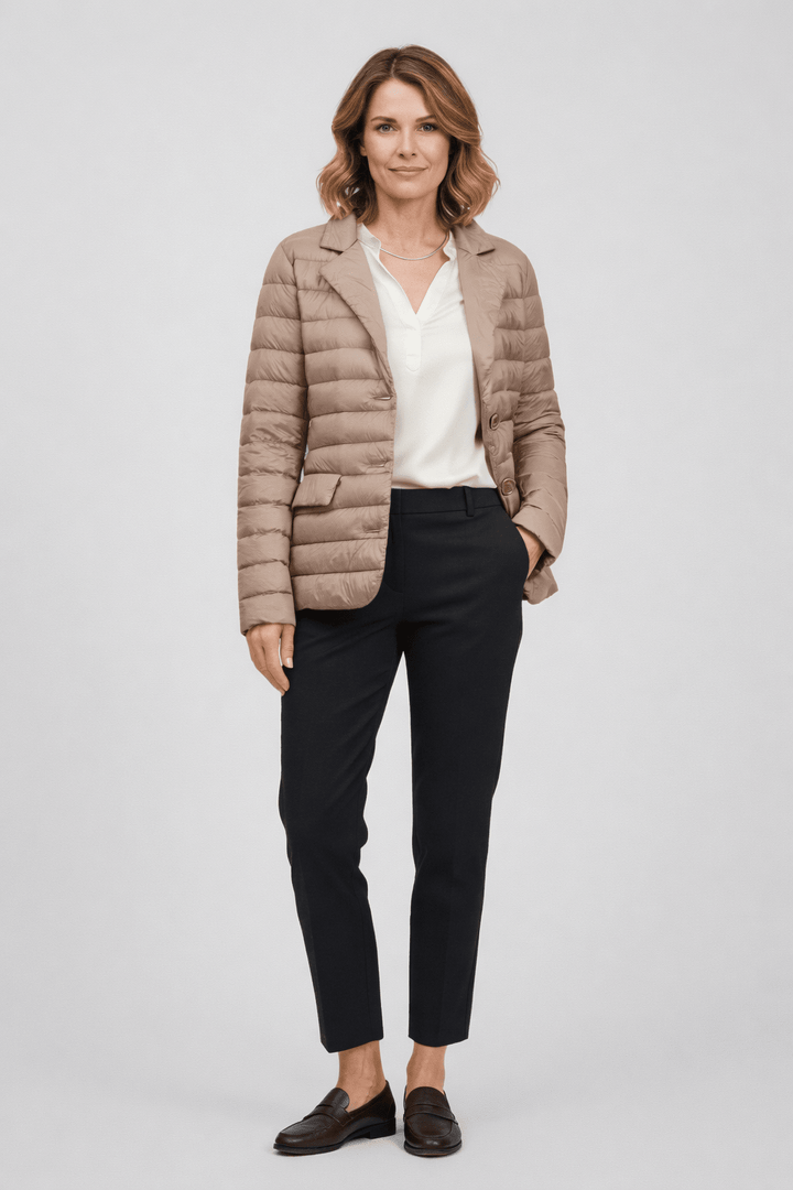 The Mayfair | Down Blazer | Taupe | New Deluxe - Cotes of London