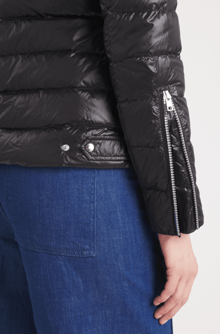 The Silverstone | Down Motorcycle Jacket | Midnight Black - Cotes of London